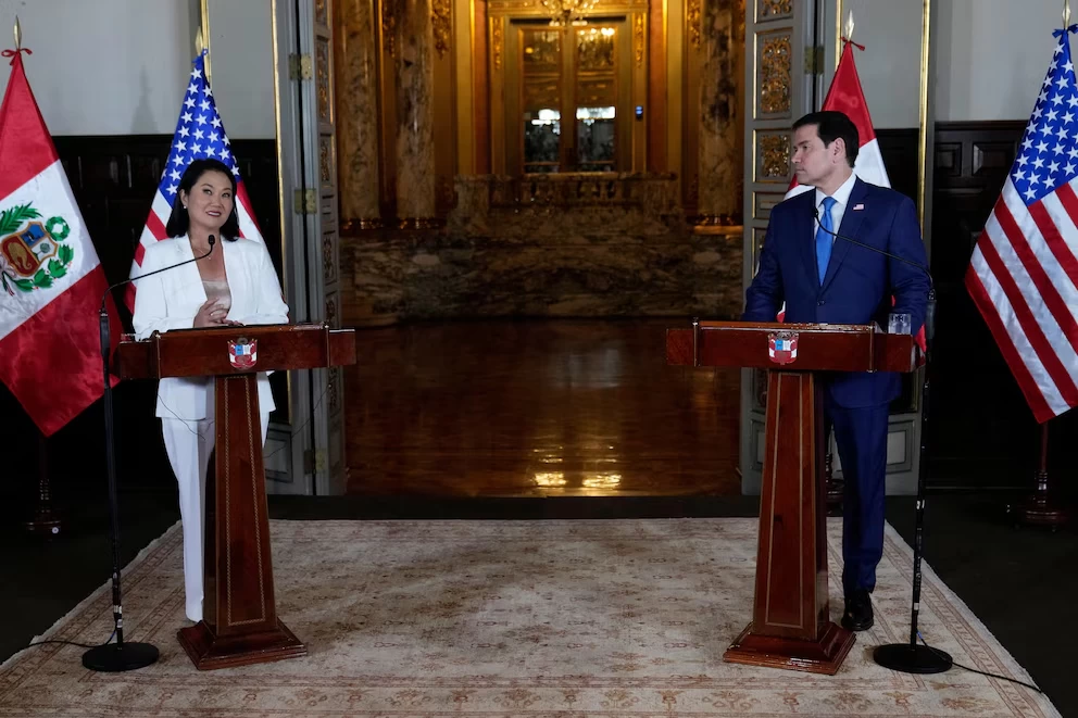 Keiko Fujimori anuncia integración de Perú al Escudo de las Américas tras reunión con Marco Rubio