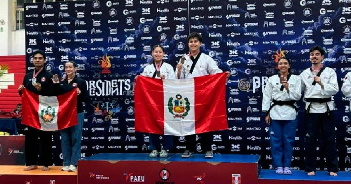 Taekwondo peruano gana 10 medallas en la President’s Cup América Perú 2026