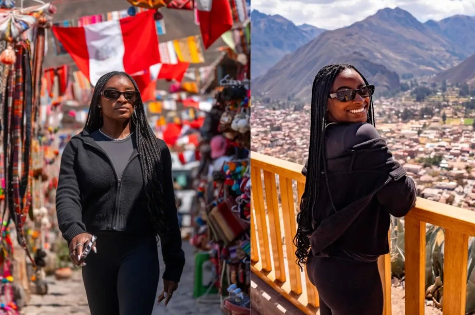Simone Biles recorrió el Cusco y se quedó impresionada con la cultura peruana.
